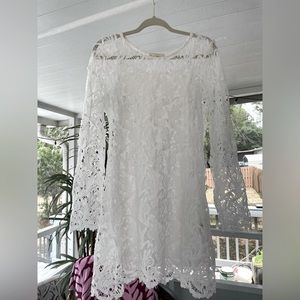Sweet Journey White Lace Crochet Minidress 🌸🤍🌸